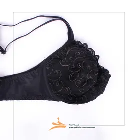 ست جلوبازشو مشکی فنردار برند نوشه پوش