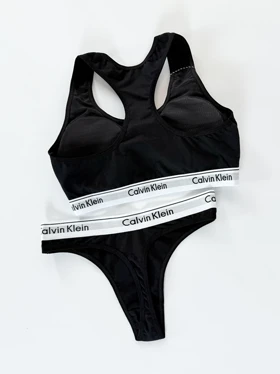 ست نیم‌تنه کاپ‌دار و شورت بکلس نخ پنبه کلوین کلاین Calvin Klein