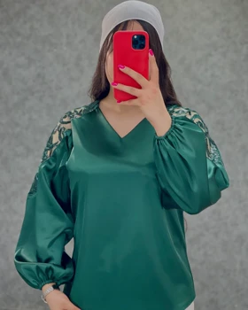 شومیز سرشانه گیپور