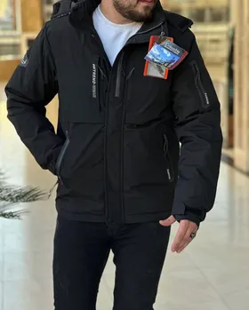 کاپشن کلاه‌دار ضد آب گورتکس