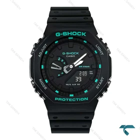 ساعت مچی جی شاک GA2100 مردانه مشکی تم سبز GShock-7774-G