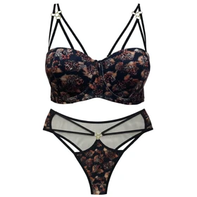 ست شورت و سوتین زنانه ماییلدا مدل فنردار هارنس دار کد 5470-2037