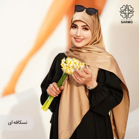 روسری ساتن ابریشم زردخت