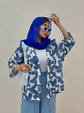 مانتو طرح‌دار لینن
