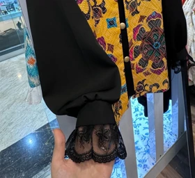 شومیز زنانه مدل مچ دانتل(ارسال فوری) (مشکی)