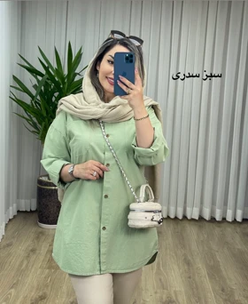 مانتو شومیزی لینن کد 2090