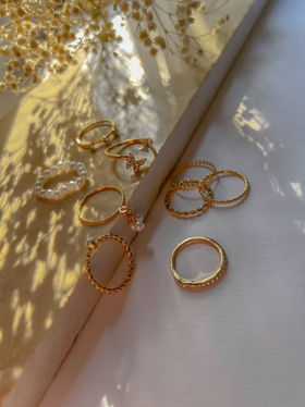 انگشتر پکی پروانه مرواریدی ring pack