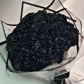 گل رز جاویدان 20 شاخه مشکی کد لاو 8