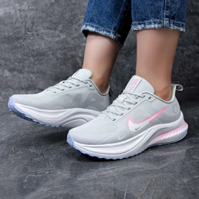 کتانی زنانه مدل نایک زوم nike zoom رانینگ ورزشی رنگ طوسی سفید