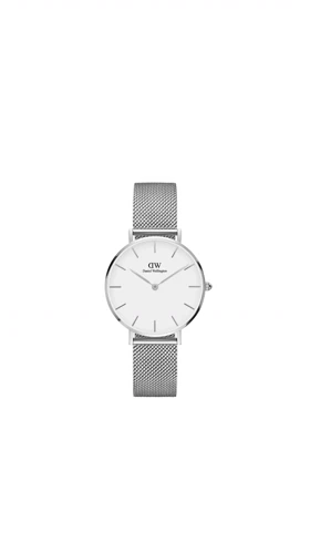 ساعت دنیل ولینگتون حصیری زنانه نقره ای صفحه سفید Daniel Wellington Silver
