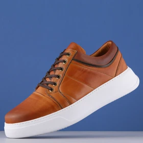 کفش روزمره مردانه چرم یلسان مدل شوان کد 540-GN