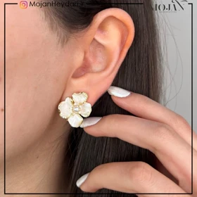 گوشواره صدفی مشابه طلا کد: sg469