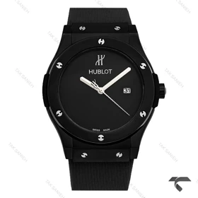 ساعت هابلوت مردانه صفحه مهندسی فول مشکی Hublot-10444-G