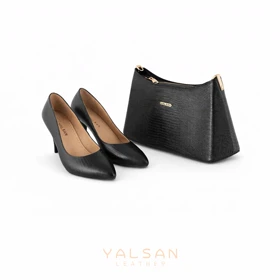 ست کیف و کفش زنانه چرم یلسان مدل آندیا کد 957-OPAL-GL