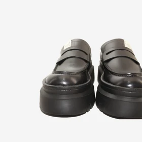 کفش تخت چرم زنانه مشکی مدل serene