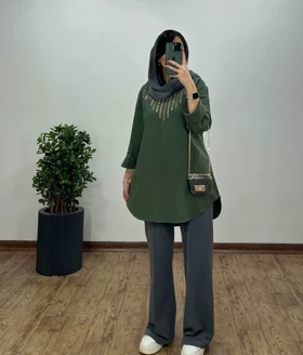 مانتو جلو گلدوزی رعنا 3