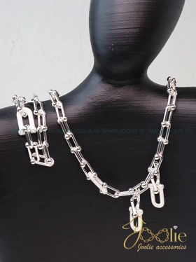 ست گردنبند گوشواره دستبند زنانه طرح طلا تیفانی اند کو TIFANY & CO کد S5103