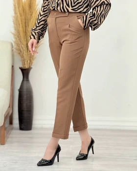 شلوار مام دوبل پاکتی زیپ‌دار