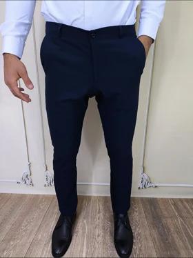 شلوار پارچه ای سرمه ای