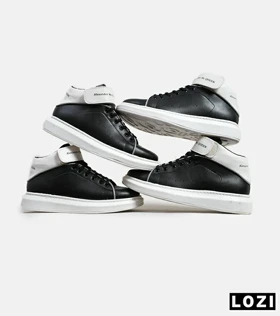 کفش کتانی ساق‌دار مشکی Alexander McQueen