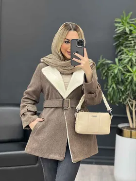 پالتو فوتر یقه خز