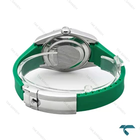 ساعت مردانه رولکس دیت جاست 2 بند رابر سبز Rolex-6613-G