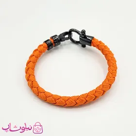 دستبند امگا مردانه 007 کنفی نارنجی قفل مشکی کیفیت مستر