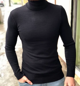یقه اسکی مشکی پارچه نخی آکریل اعلا فری سایز مناسب برای M و L