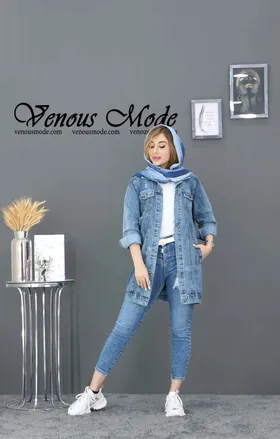 کت جین آبی روشن DEFACTO
