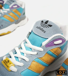 کفش کتانی مردانه آبی فیلی زرد ADIDAS torsion