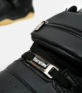 کفش کتانی بگ دار مردانه و زنانه مشکی کرم BERSHKA
