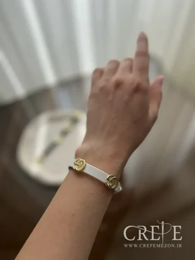 دستبند چرم طرح برند