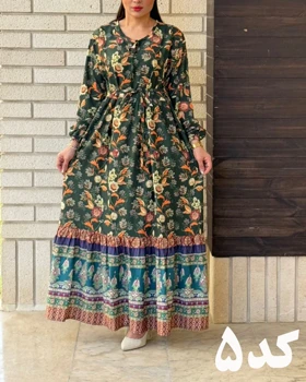 پیراهن ساحلی حاشیه‌دار فلور دیانا 6896