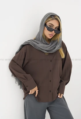 شومیز زنانه پری جلو دکمه کد1006288