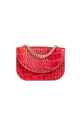 کیف کراس بادی مینی چرم زنانه مدل درین new (قرمز)