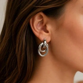 گوشواره استیل زنانه میخی فشن
