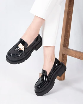 لوفر دخترونه ورنی سگک پاکتی LOAFER