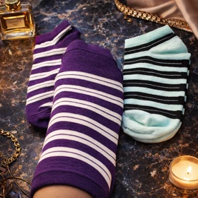 جوراب مچی فانتزی زنانه و دخترانه 12 جفتی برند نایکی