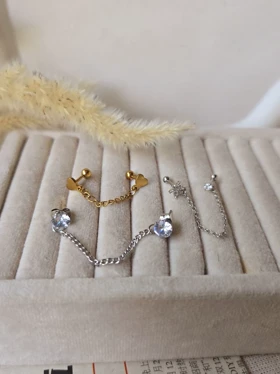 پیرسینگ زنجیری دو سوراخ