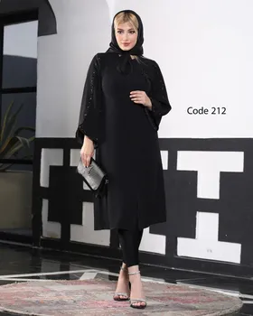 مانتو جلوبسته سنگ دوزی کار دست کد 212