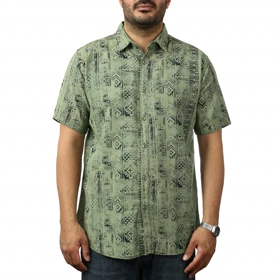 پیراهن آستین کوتاه طرح دار مردانه مدل 6111417