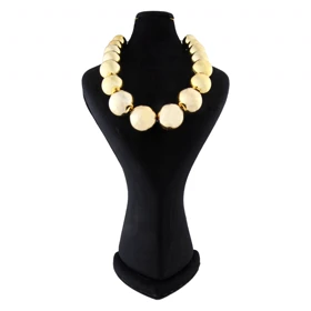 گردنبند زنانه مدل مرواریدی (طلایی)