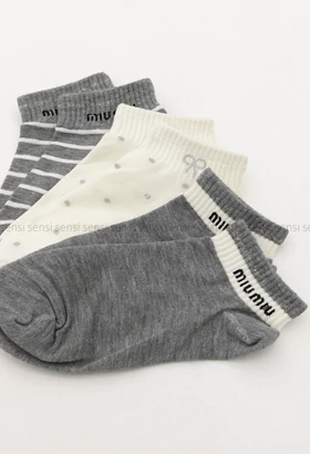 جوراب طرح دار پنبه کد1005205