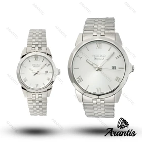 ساعت ست سیکو diamond تمام سیلور s-10208