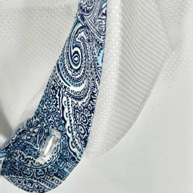 پیراهن پلاتین خرجکاردار سفید 033399-1
