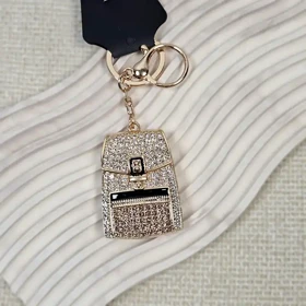 چارم بگ کیف نگین‌دار گلد کد 6262