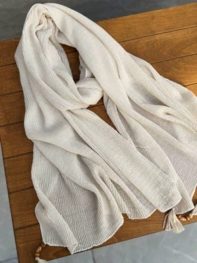 02463-شال منگوله چوبی