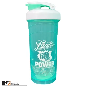 شیکر ورزشی بدنه طلق شفاف کد S024 (فیروزه ای)