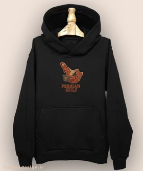 هودی مردانه و زنانه طرح خلیج فارس تلفیق با هنر فرش ایرانی