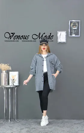 مانتو مخمل کبریتی سه جیب